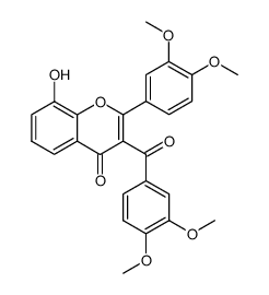 2-(3,4-dimethoxy-phenyl)-8-hydroxy-3-veratroyl-chromen-4-one结构式