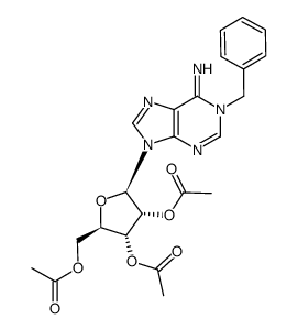 2',3',5'-tri-O-acetyl-1-benzyladenosine Structure