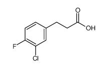 3-(3-CHLORO-4-FLUOROPHENYL)PROPIONIC ACID Structure