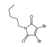 3,4-dibromo-1-pentylpyrrole-2,5-dione结构式