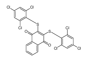 2,3-bis[(2,4,6-trichlorophenyl)sulfanyl]naphthalene-1,4-dione结构式