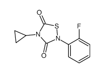 4-cyclopropyl-2-(2-fluorophenyl)-1,2,4-thiadiazolidine-3,5-dione Structure