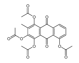 (5,7,8-triacetyloxy-6-methyl-9,10-dioxoanthracen-1-yl) acetate结构式