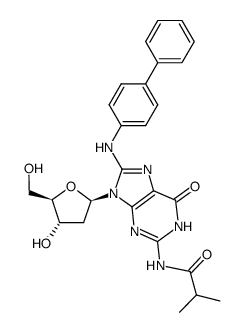 N2-isobutyryl-8N-(4-bisphenylamino)-2'-deoxyguanosine Structure