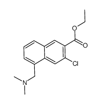 3-chloro-5-dimethylaminomethyl-naphthalene-2-carboxylic acid ethyl ester结构式