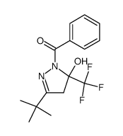 (3-tert-Butyl-5-hydroxy-5-trifluoromethyl-4,5-dihydro-pyrazol-1-yl)-phenyl-methanone Structure