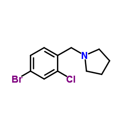 1-(4-溴-2-氯苯甲基)吡咯烷结构式