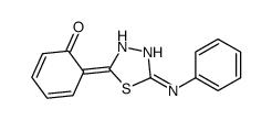 6-(5-anilino-3H-1,3,4-thiadiazol-2-ylidene)cyclohexa-2,4-dien-1-one结构式