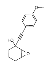 2-[2-(4-methoxyphenyl)ethynyl]-7-oxabicyclo[4.1.0]heptan-2-ol结构式