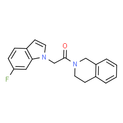 1-(3,4-dihydroisoquinolin-2(1H)-yl)-2-(6-fluoro-1H-indol-1-yl)ethanone structure