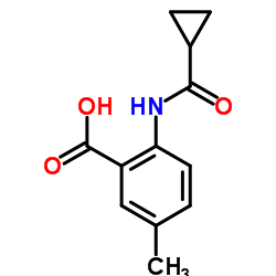 2-[(Cyclopropylcarbonyl)amino]-5-methylbenzoic acid结构式