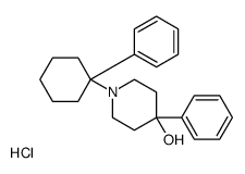 4-phenyl-1-(1-phenylcyclohexyl)piperidin-4-ol,hydrochloride结构式