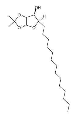 5,6,7,8,9,10,11,12,13,14,15,16,17,18-tetradecadeoxy-1,2-O-isopropylidene-α-D-xylo-octadecofuranose结构式