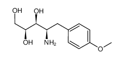 (2S,3S,4R)-4-amino-5-(4-methoxyphenyl)pentane-1,2,3-triol结构式