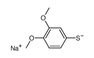 sodium 3,4-dimethoxythiophenolate Structure