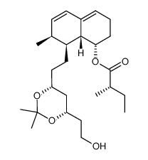 (1S,7S,8S,8aR)-8-(2-((4R,6S)-6-(2-hydroxyethyl)-2,2-dimethyl-1,3-dioxan-4-yl)ethyl)-7-methyl-1,2,3,7,8,8a-hexahydronaphthalen-1-yl (S)-2-methylbutanoate结构式