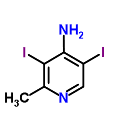 3,5-二碘-2-甲基吡啶-4-胺结构式