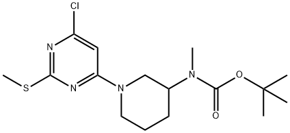 [1-(6-Chloro-2-methylsulfanyl-pyrimidin-4-yl)-piperidin-3-yl]-methyl-carbamic acid tert-butyl ester图片