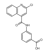 3-(2-chloroquinoline-4-carboxamido)benzoic acid Structure