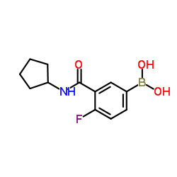 (3-(Cyclopentylcarbamoyl)-4-fluorophenyl)boronic acid Structure