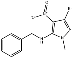 N-苄基-3-溴-1-甲基-4-硝基-1H-吡唑-5-胺图片