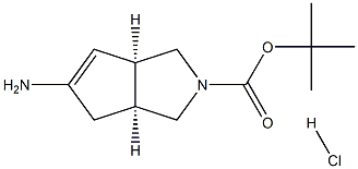 Cis-tert-Butyl 5-amino-3,3a,6,6a-tetrahydrocyclopenta[c]pyrrole-2(1H)-carboxylate hydrochloride structure