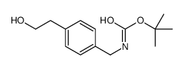 tert-butyl N-[[4-(2-hydroxyethyl)phenyl]methyl]carbamate结构式