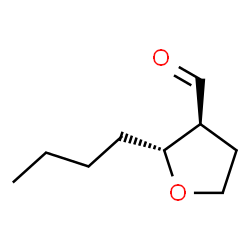 3-Furancarboxaldehyde, 2-butyltetrahydro-, (2R-trans)- (9CI) Structure