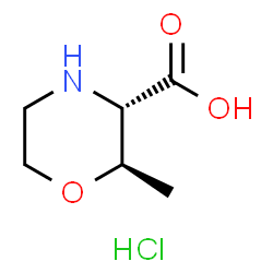 反式-2-甲基吗啉-3-羧酸盐酸盐结构式