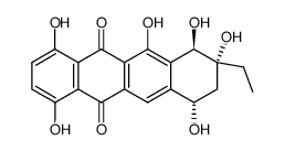 8-Ethyl-1,4,6,7,8,10-hexahydroxy-7,8,9,10-tetrahydro-5,12-naphthacened ione结构式