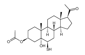 3β-acetoxy-5α-hydroxy-6β-sulfanylpregnan-20-one Structure