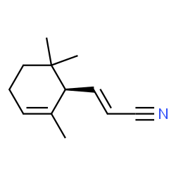 2-Propenenitrile,3-[(1R)-2,6,6-trimethyl-2-cyclohexen-1-yl]-(9CI) Structure