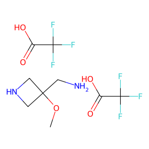 (3-methoxyazetidin-3-yl)methanamine; bis(trifluoroacetic acid)结构式