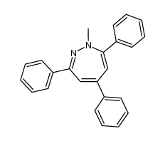 1-methyl-3,5,7-triphenyl-1,2(1H)-diazepine结构式