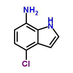 4-氯-1H-吲哚-7-胺结构式