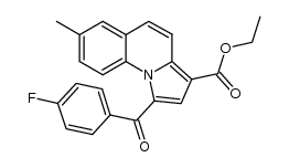 ethyl 1-(4-fluorobenzoyl)-7-methylpyrrolo[1,2-a]quinoline-3-carboxylate结构式