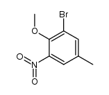 1-溴-2-甲氧基-5-甲基-3-硝基苯结构式