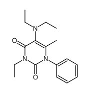 Uracil, 5-(diethylamino)-3-ethyl-6-methyl-1-phenyl- structure