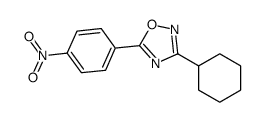 3-cyclohexyl-5-(4-nitrophenyl)-1,2,4-oxadiazole结构式