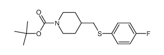 4-(4-Fluoro-phenylsulfanylmethyl)-piperidine-1-carboxylic acid tert-butyl ester structure