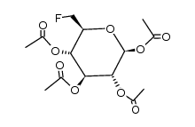 6-Fluoro-1-O,2-O,3-O,4-O-tetraacetyl-6-deoxy-β-D-glucopyranose structure