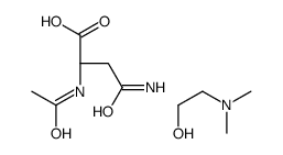 N2-acetyl-L-asparagine, compound with 2-(dimethylamino)ethanol (1:1) Structure