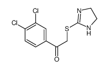 1-(3,4-dichlorophenyl)-2-(4,5-dihydro-1H-imidazol-2-ylsulfanyl)ethanone结构式