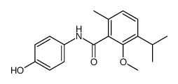 N-(4-hydroxyphenyl)-2-methoxy-6-methyl-3-propan-2-ylbenzamide结构式