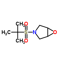 3-[(2-Methyl-2-propanyl)sulfonyl]-6-oxa-3-azabicyclo[3.1.0]hexane Structure