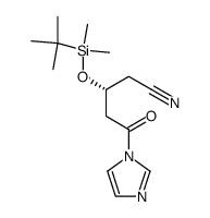 (R)-3-((tert-butyldimethylsilyl)oxy)-5-(1H-imidazol-1-yl)-5-oxopentanenitrile结构式