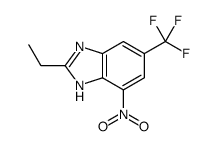 1H-Benzimidazole, 2-ethyl-4-nitro-6-(trifluoromethyl)- Structure