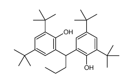 2,4-ditert-butyl-6-[1-(3,5-ditert-butyl-2-hydroxyphenyl)butyl]phenol Structure