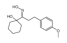 1-[(E)-N-hydroxy-C-[2-(4-methoxyphenyl)ethyl]carbonimidoyl]cyclohexan-1-ol结构式