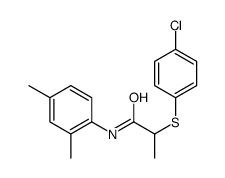 2-(4-Chlorophenyl)sulfanyl-N-(2,4-dimethylphenyl)propanamide Structure